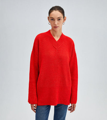 Estelle | Pull Femme Oversize Col V - Image 1