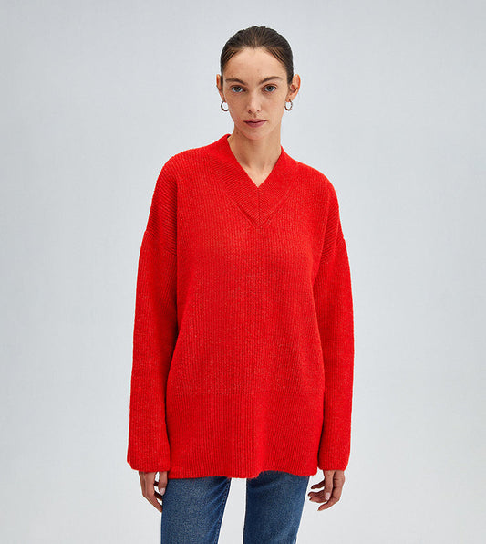 Estelle | Pull Femme Oversize Col V - Image 1