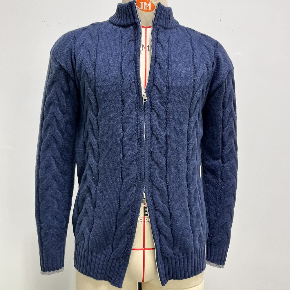 Ange | Pull zippé en maille torsadée pour homme - Image 3