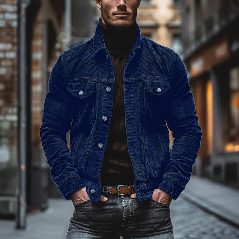 Julio | Veste Homme Boutonnée en Velours Côtelé - Image 4