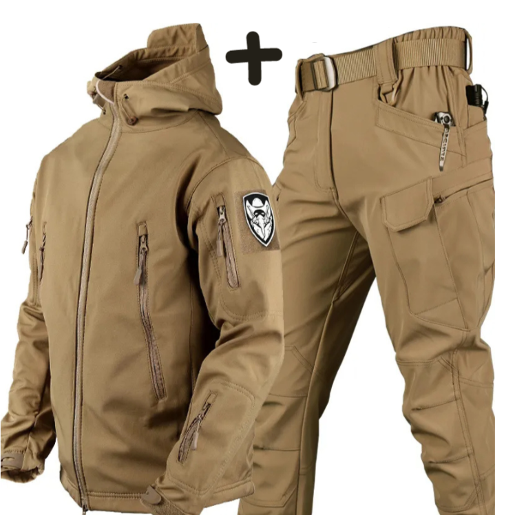 Josué | Ensemble Veste Tactique à Capuche pour Homme & Pantalon Cargo - Image 2