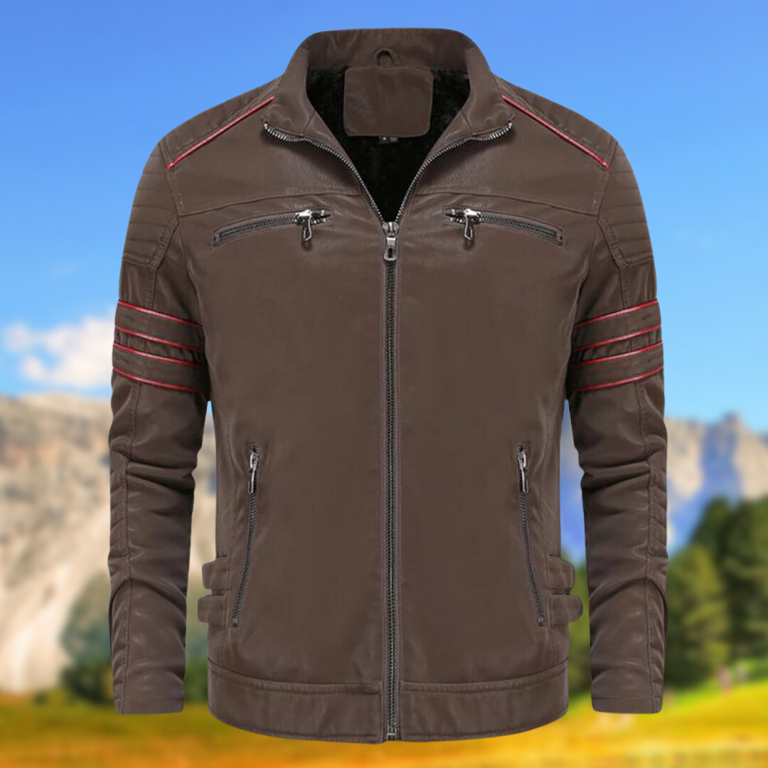 Lionel | Veste de motard slim fit pour homme - Image 4
