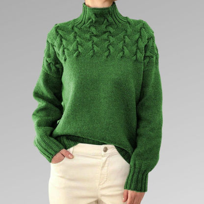 Jacinthe | Pull Femme Col Roulé Tricot Câble - Image 5