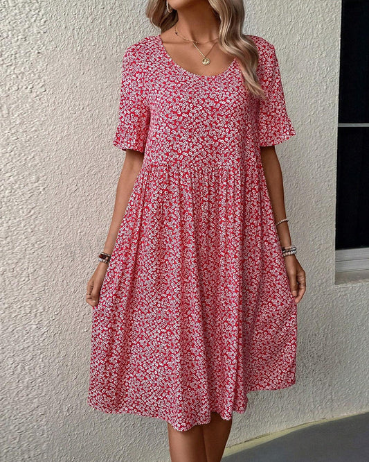 Jasmine | Robe midi élégante à fleurs pour femmes - Image 1