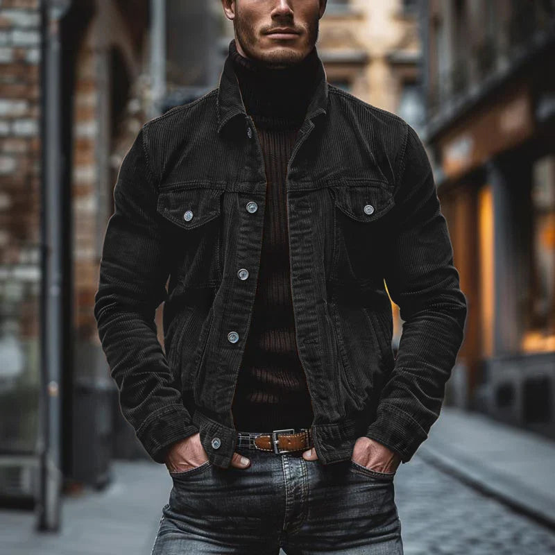 Julio | Veste Homme Boutonnée en Velours Côtelé - Image 6