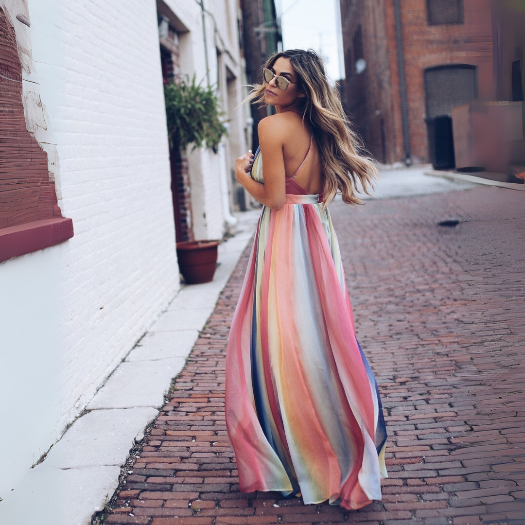 Altivaro | Robe longue multicolore élégante pour l'été - Image 2