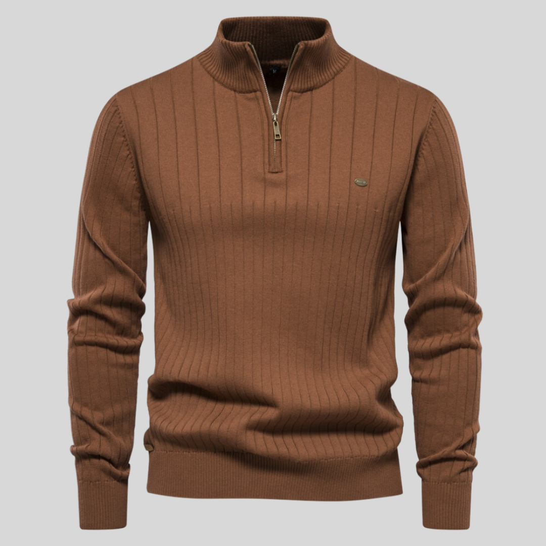 Marin | Pull à Col Zippé Homme - Image 8