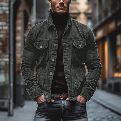 Julio | Veste Homme Boutonnée en Velours Côtelé - Image 5