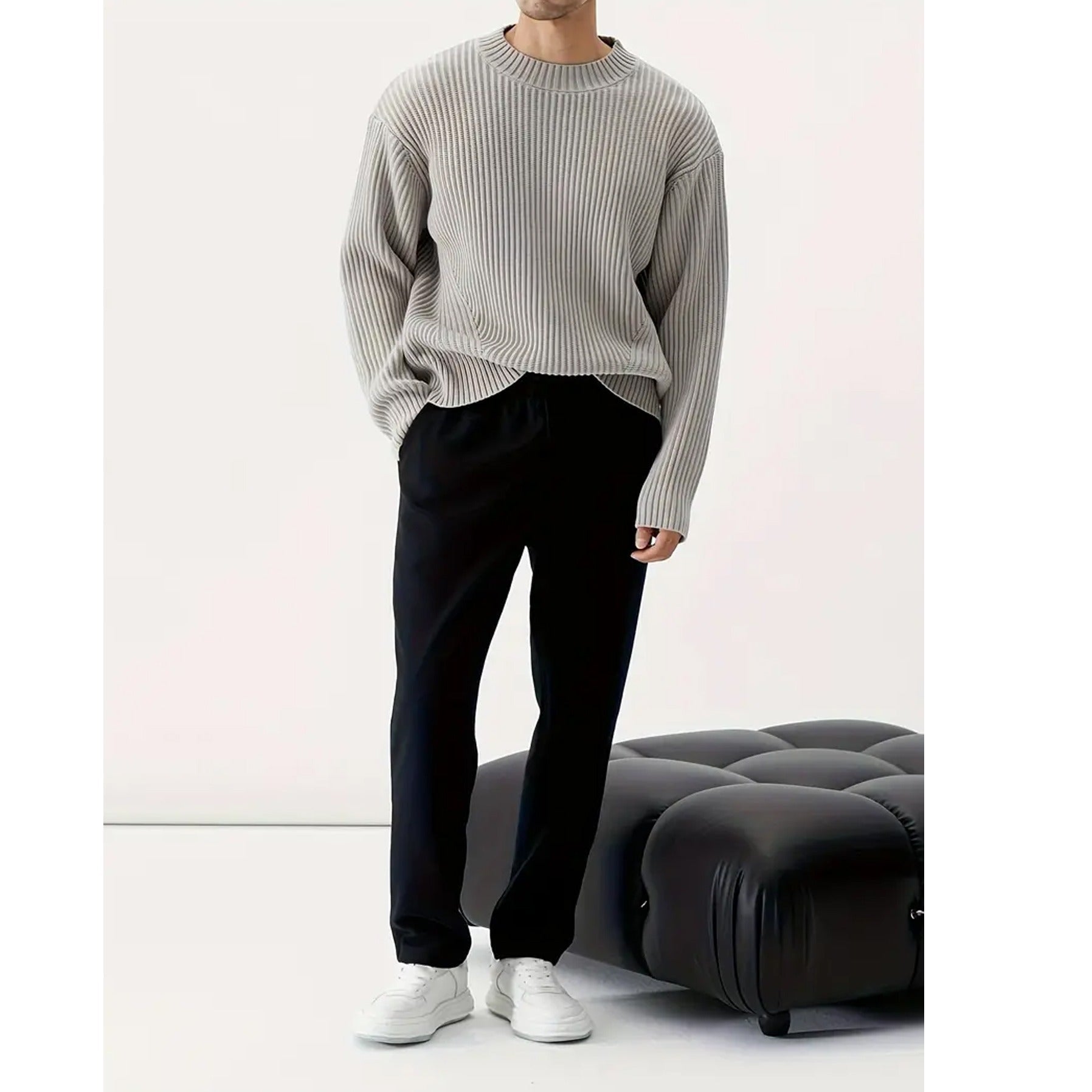 Olivier | Pull ample à col rond pour homme - Image 4