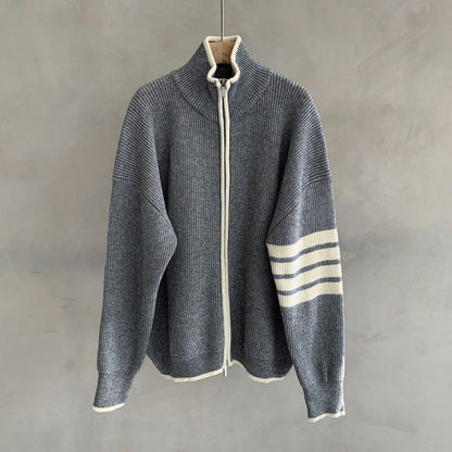 Kylian | Pull zippé côtelé pour homme - Image 3