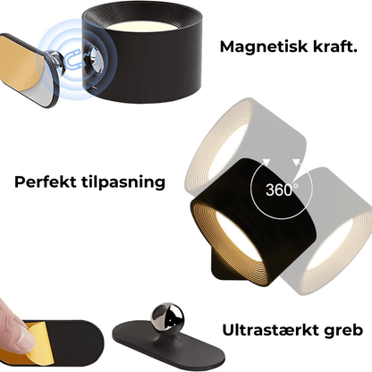 360° Trådlampe med USB-opladning