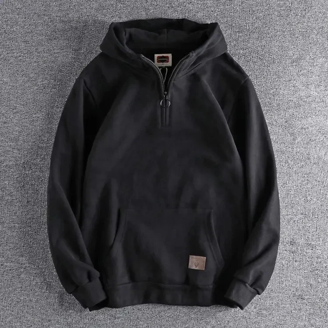 Xav | Veste Homme à Capuche et Demi-Zip - Image 1