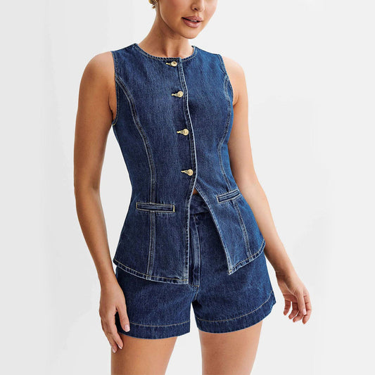 Nesrine | Ensemble de denim élégant pour l'été - Image 1