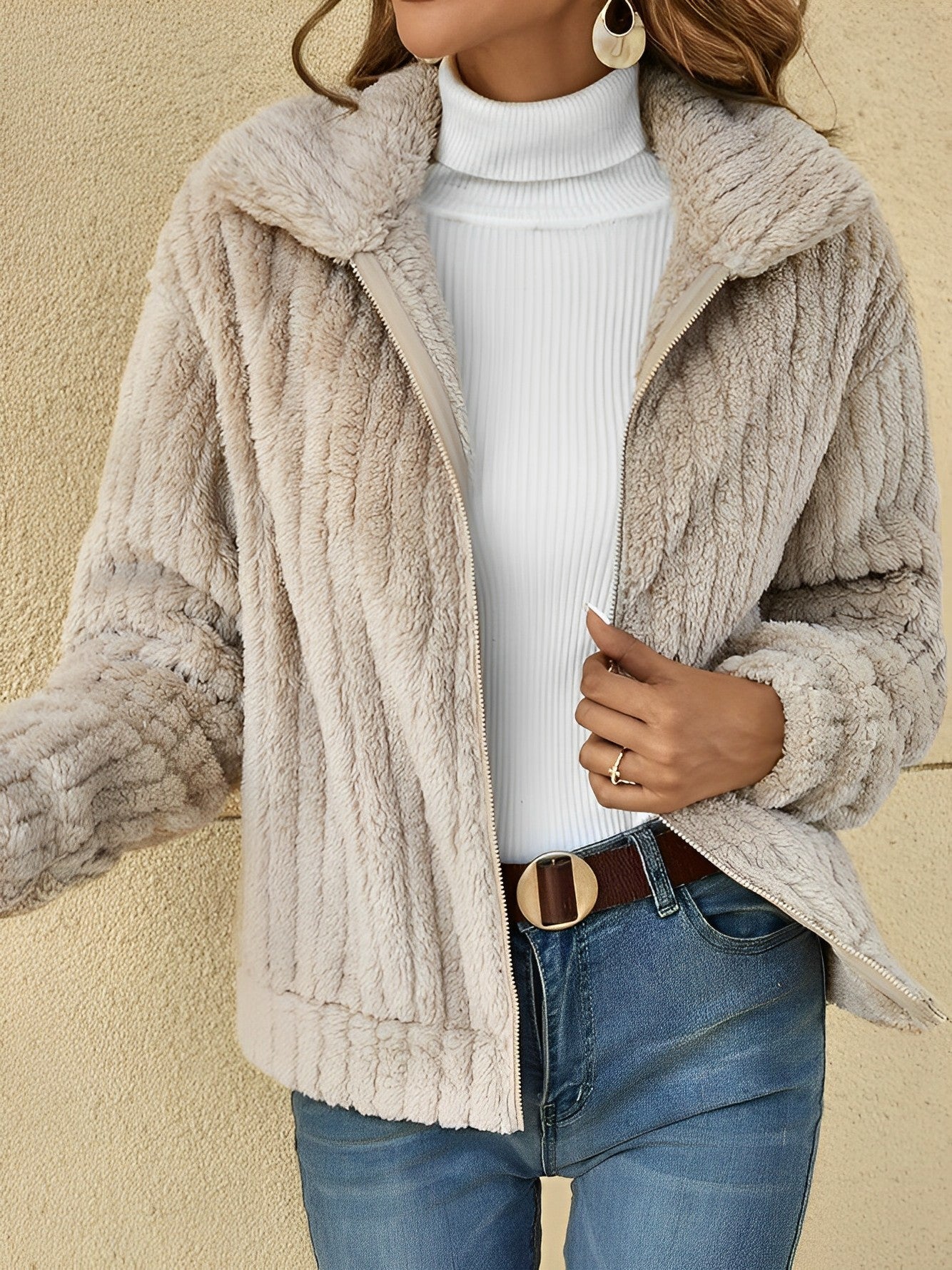 Thérèse | Veste zippée femme coupe décontractée - Image 1