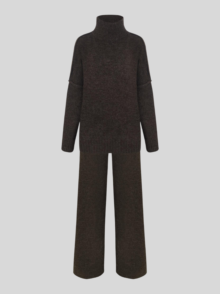 Romy | Ensemble Pantalon et Col Roulé Oversize Femme - Image 10