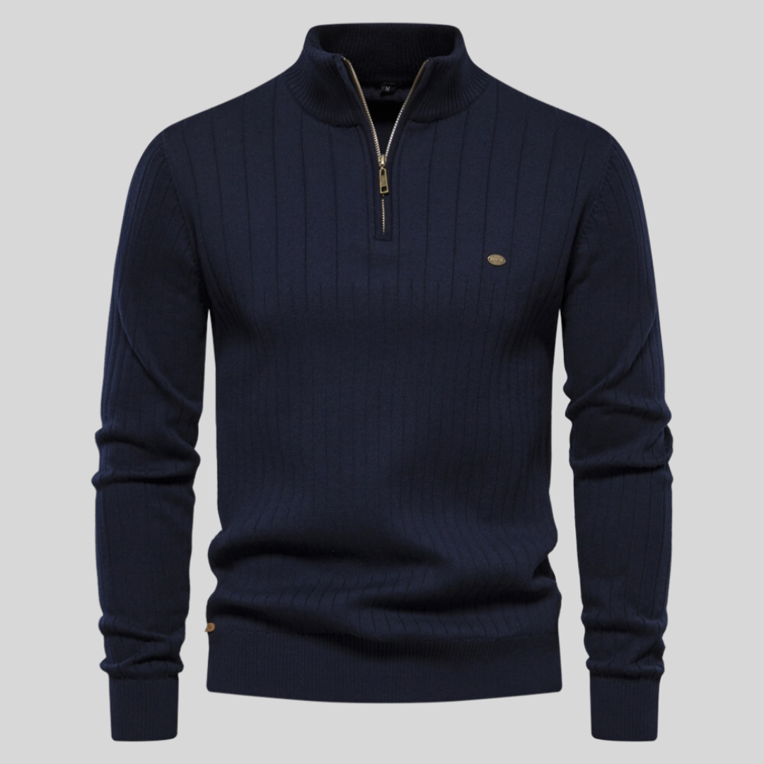 Marin | Pull à Col Zippé Homme - Image 10