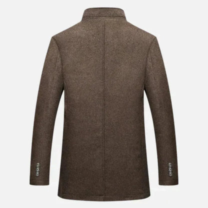 Younès | Manteau mi-long à col montant pour homme - Image 5