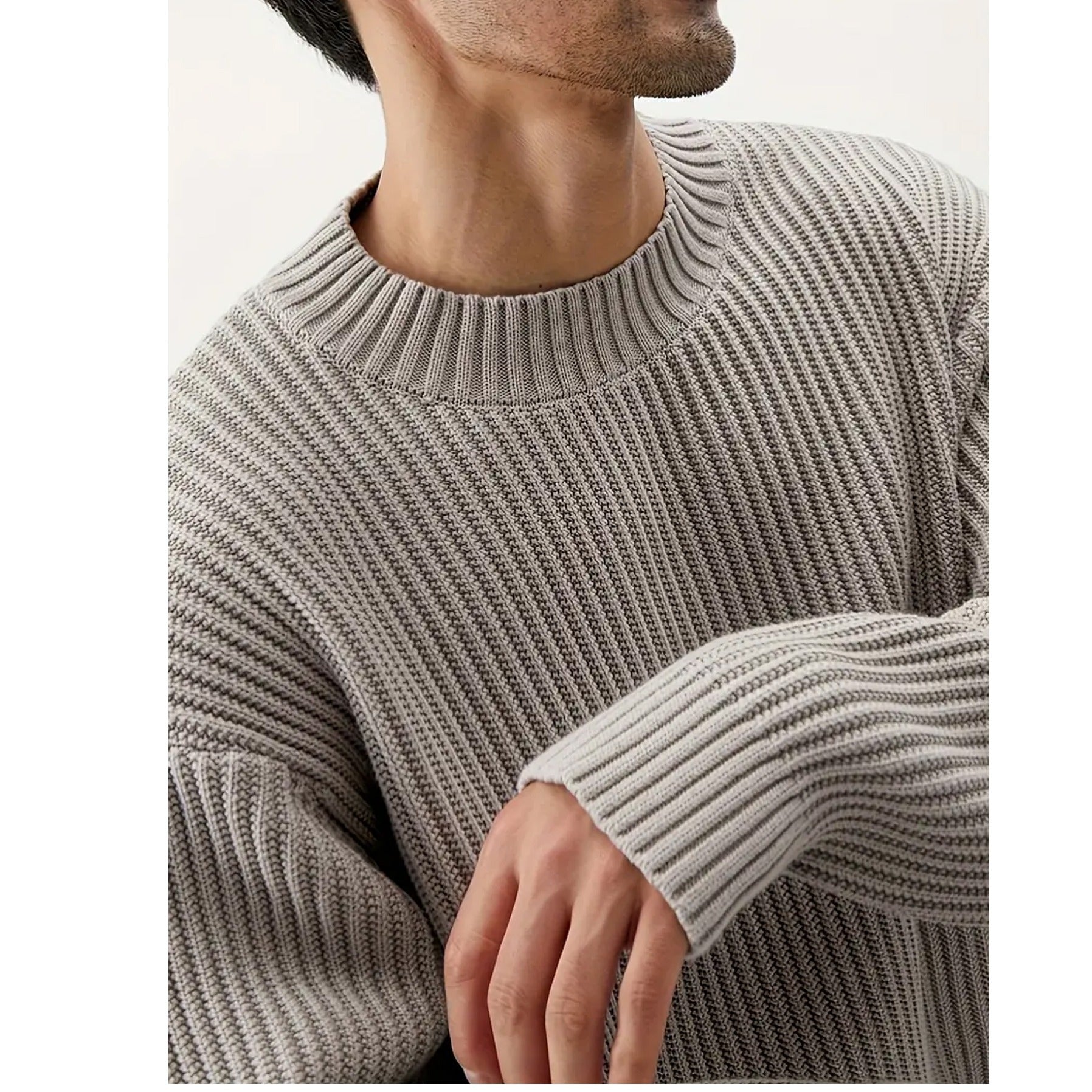 Olivier | Pull ample à col rond pour homme - Image 3