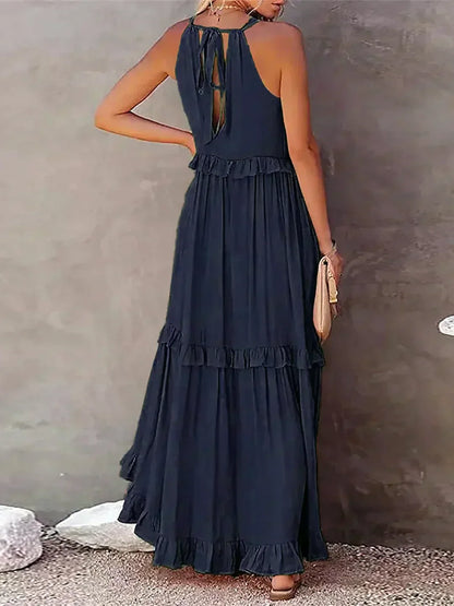 Brigitte | Robe sans manches élégante à bordures à volants pour toutes les occasions - Image 13