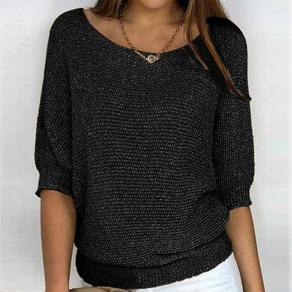 Gina | Pull Femme Col V Manches 3/4 - Image 5