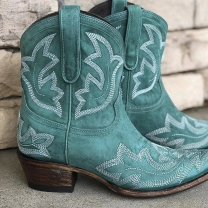 Manon | Bottes de Cowboy Cheville Brodé Femme - Image 3