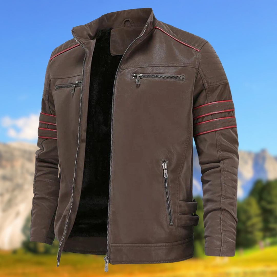 Lionel | Veste de motard slim fit pour homme - Image 3