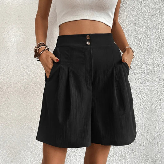 Joëlle | Short plissé élégant à taille haute - Tenue d'été légère - Image 1