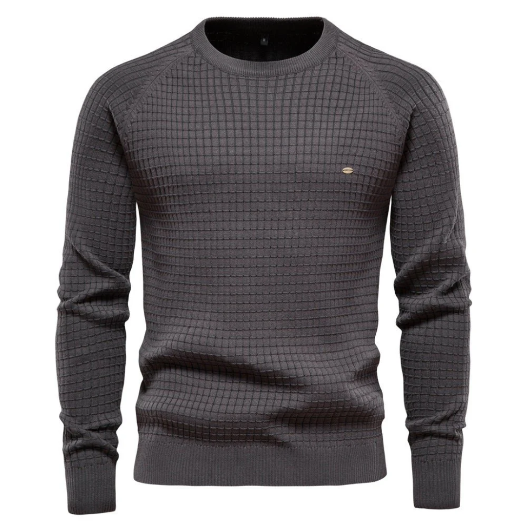 Grégory | Pull texturé à manches longues et col rond pour homme - Image 4