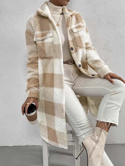 Gabriella | Manteau Long à Carreaux pour Femme - Image 4