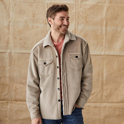 Redwan | Veste chemise en velours côtelé boutonnée pour homme - Image 1