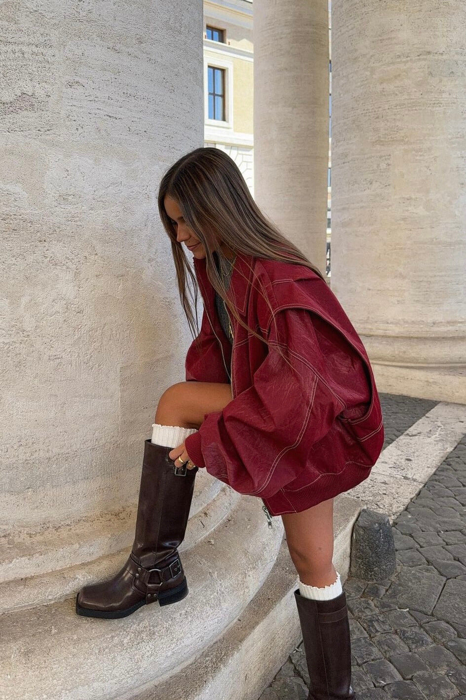 Yvonne | Veste Bomber Oversize Femme - Image 4