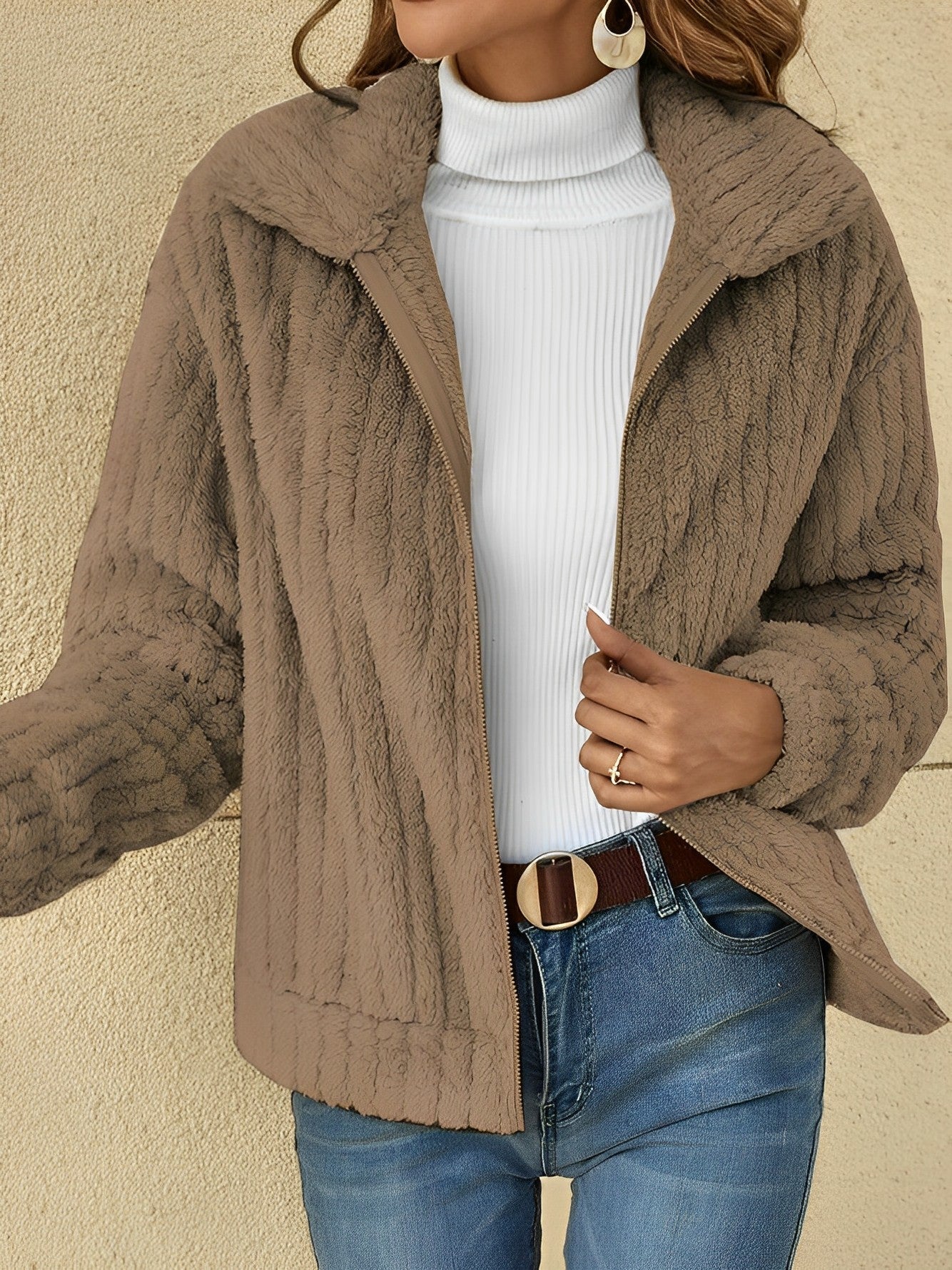 Thérèse | Veste zippée femme coupe décontractée - Image 5
