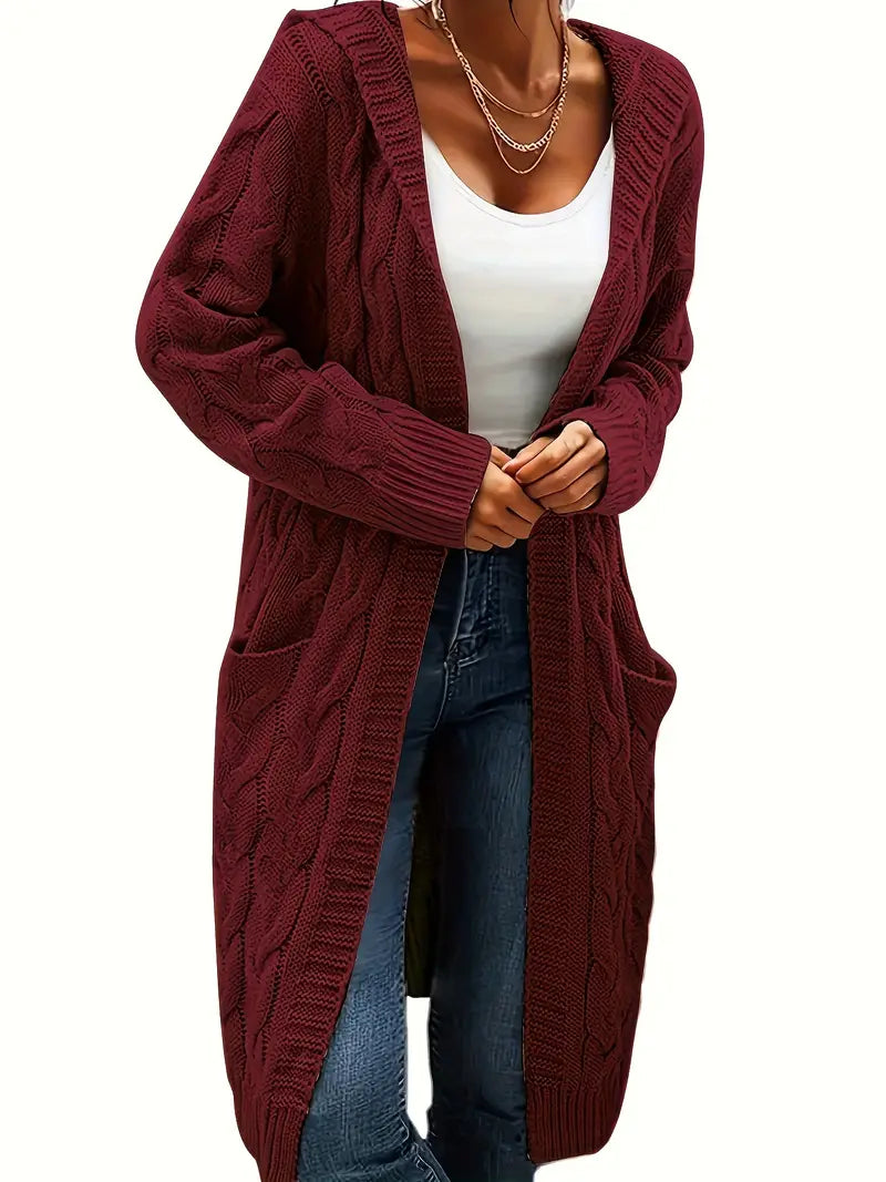 Alyssa | Cardigan Long à Capuche pour Femme - Image 13
