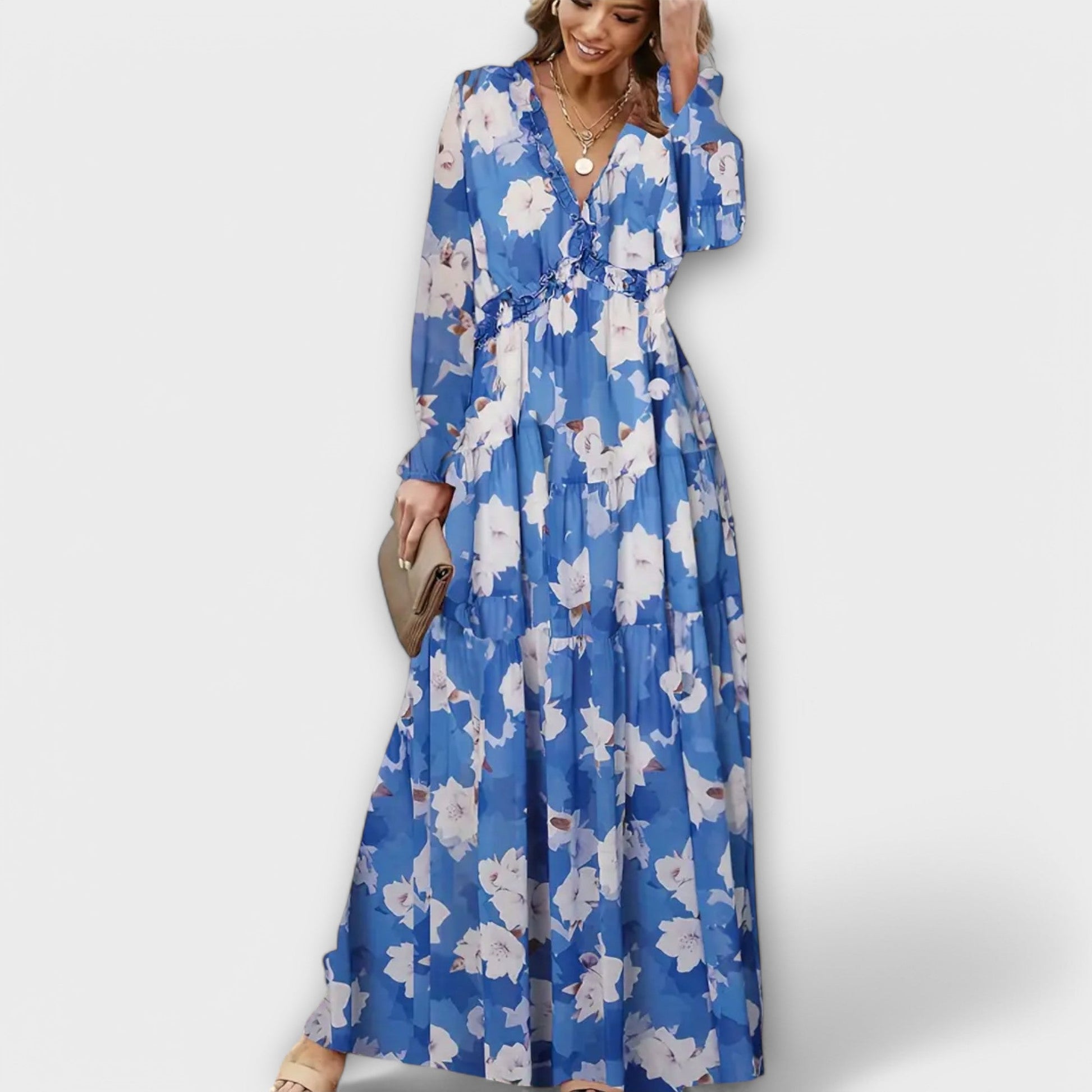 Élina | Robe longue florale élégante pour toutes les occasions - Image 3
