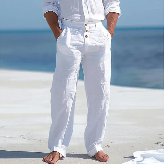 Hadrien | Pantalon d'été léger en lin pour hommes - Image 1