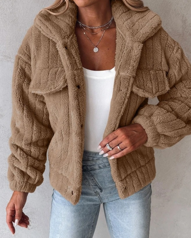 Nina | Veste Sherpa Boutonnée pour Femme - Image 4