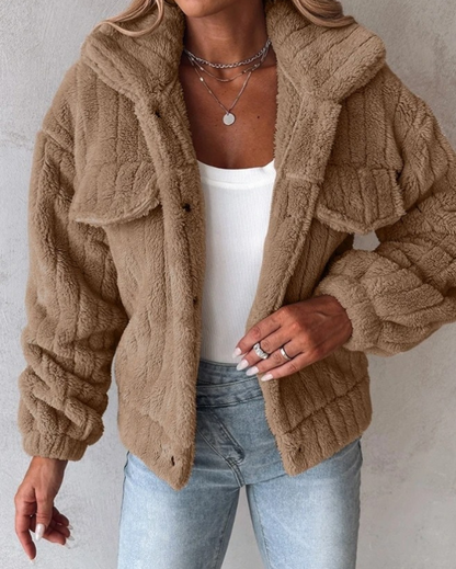 Nina | Veste Sherpa Boutonnée pour Femme - Image 4