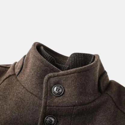 Younès | Manteau mi-long à col montant pour homme - Image 6