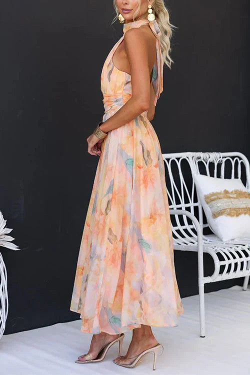 Vania | Robe longue aquarelle élégante pour un style sans effort - Image 5