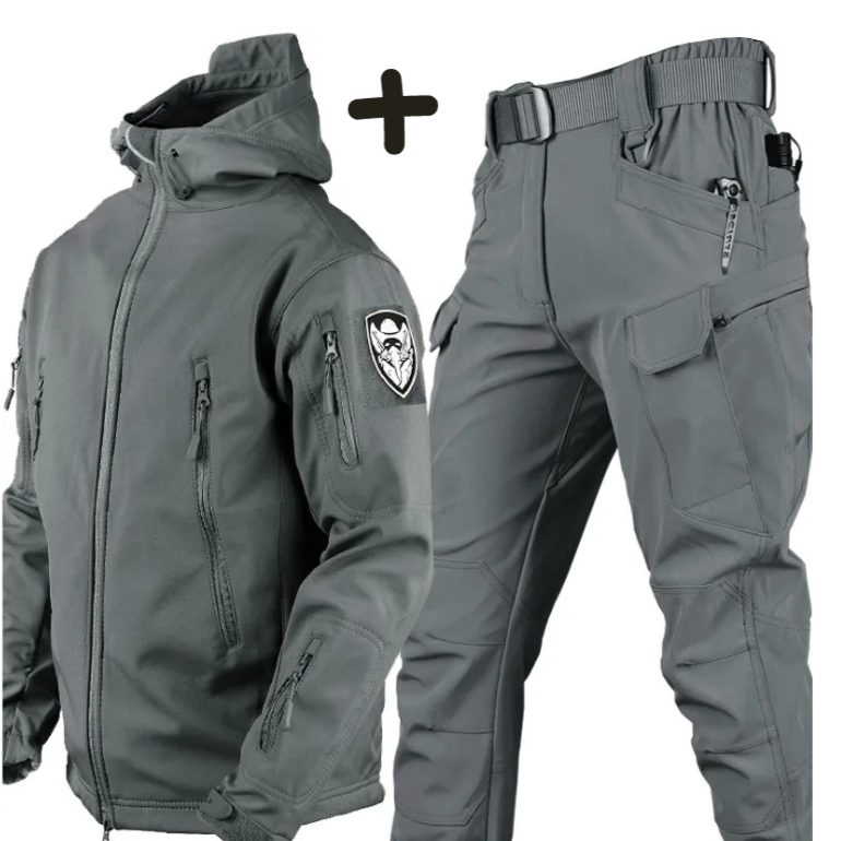 Josué | Ensemble Veste Tactique à Capuche pour Homme & Pantalon Cargo - Image 4