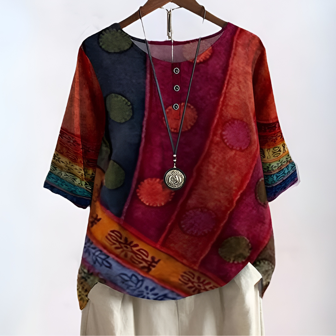 Isadora | Chemisier boho fluide pour une élégance sans faille - Image 1