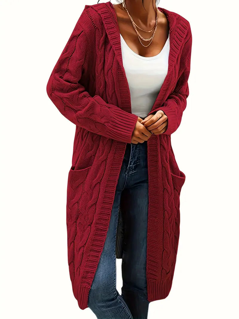 Alyssa | Cardigan Long à Capuche pour Femme - Image 1