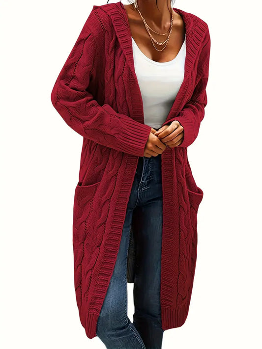 Alyssa | Cardigan Long à Capuche pour Femme - Image 1