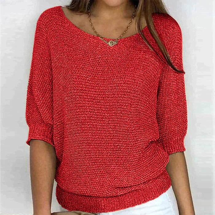 Gina | Pull Femme Col V Manches 3/4 - Image 6