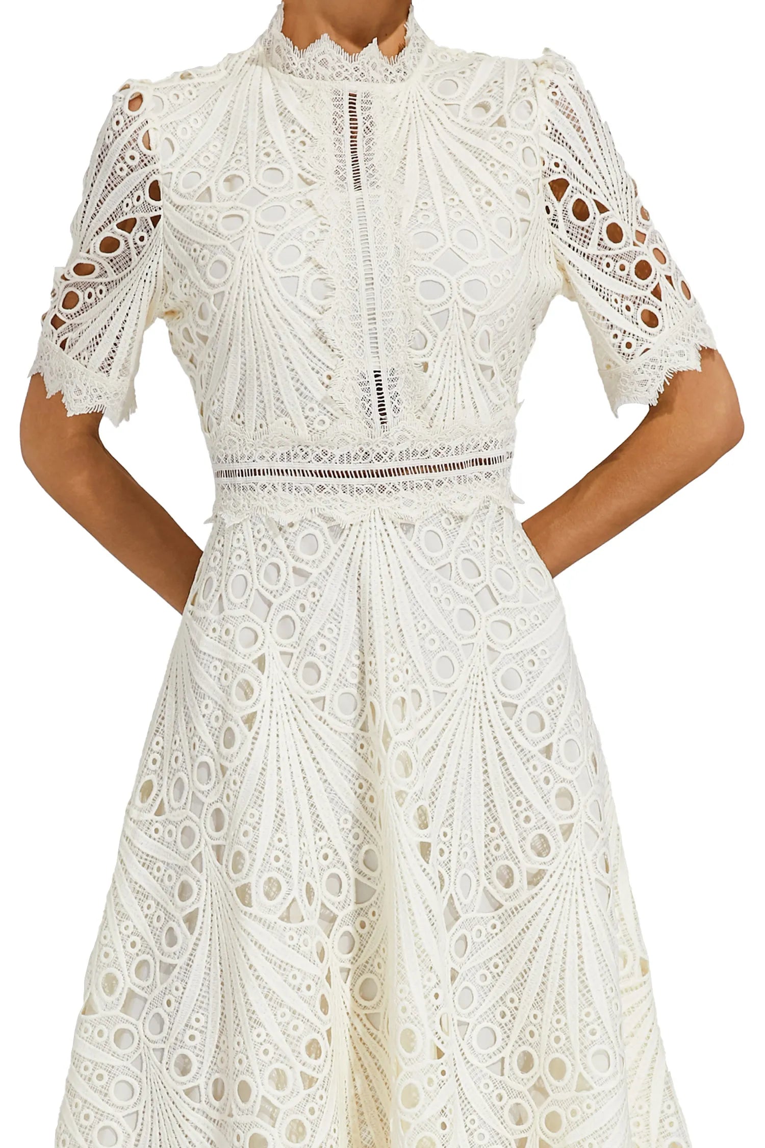 Mélanie | Robe midi élégante en dentelle pour femmes - Image 15
