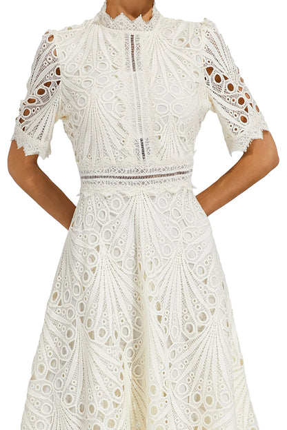Mélanie | Robe midi élégante en dentelle pour femmes - Image 15
