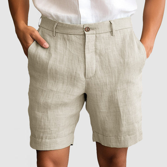 Alphonse | Short décontracté en coton et lin pour hommes, pour un confort optimal - Image 1