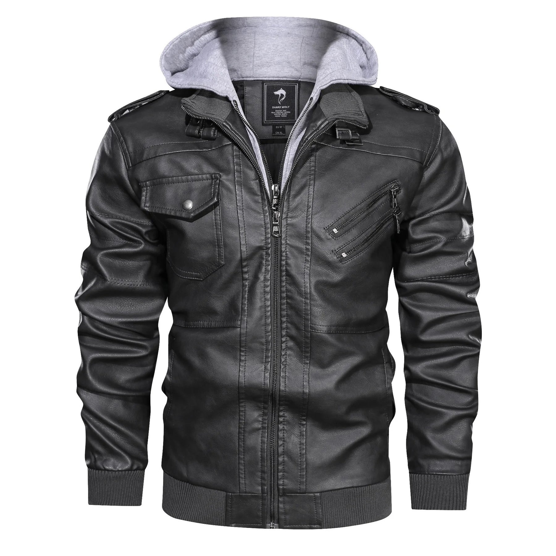 Elliot | Blouson aviateur en cuir à capuche pour homme - Image 3