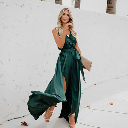 Céline | Robe longue élégante avec ceinture pour les occasions spéciales - Image 3