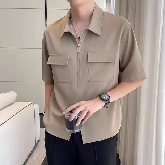 Cyrille | Chemise Décontractée Zippée pour Homme - Image 2